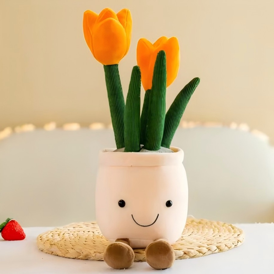Echeveria Succulent - Lebensechte Tulpen-Sukkulenten-Plüschtiere, verschiedene Topfblumen, Kakteen, Bücherregal,