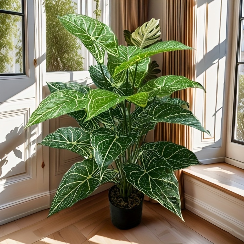 Monstera Adansonii - 1 STÜCK 24 Blätter Künstliche grüne