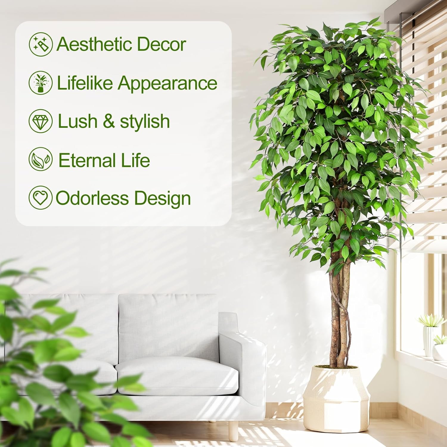 Lebensechter Künstlicher Ficus – Monstera Adansonii Bewertung und Preis