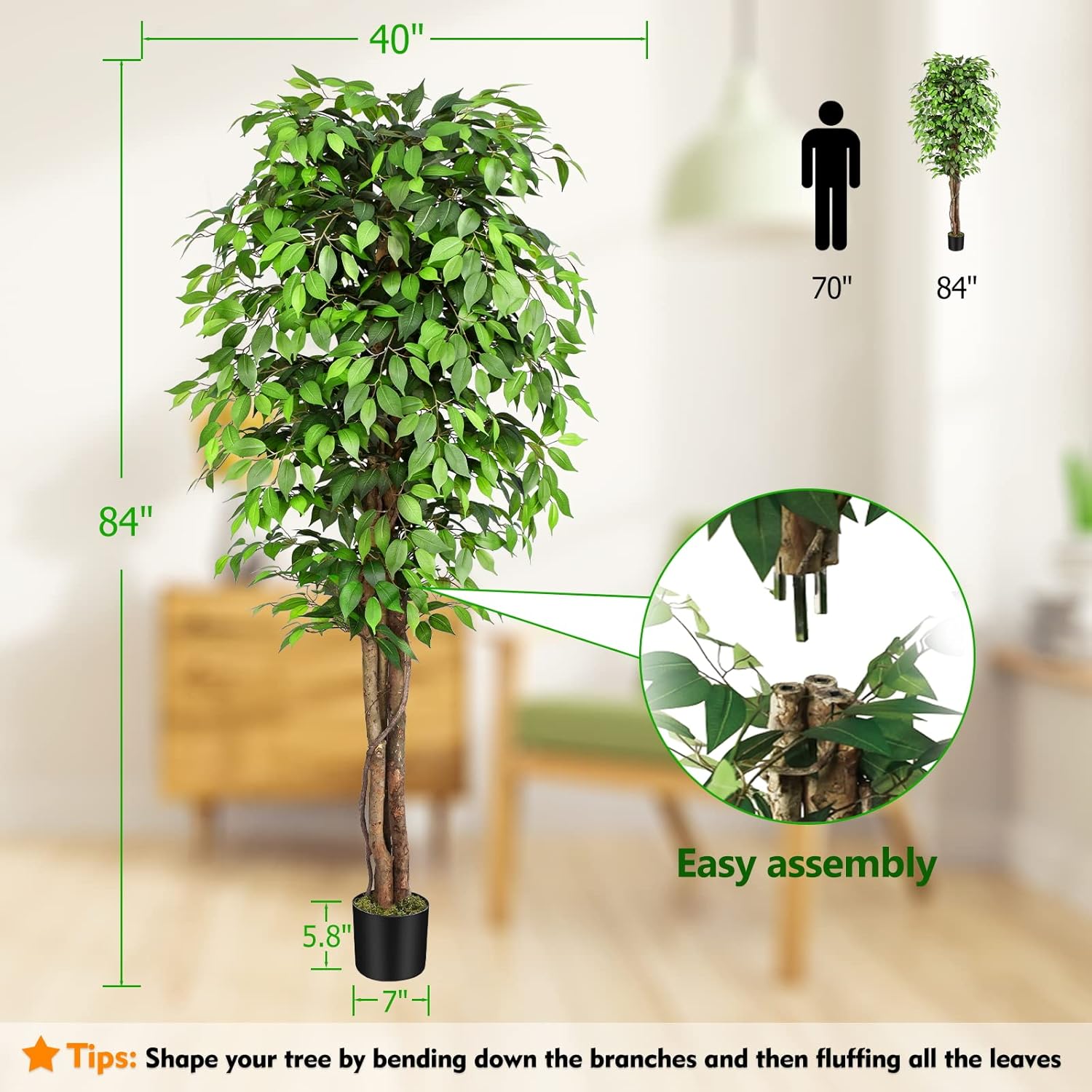 Lebensechter Künstlicher Ficus – Monstera Adansonii Bewertung und Preis