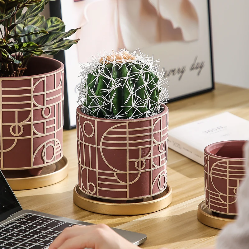 Einfacher zylindrischer Kerami – Aloe Vera Pot Bewertung und Preis