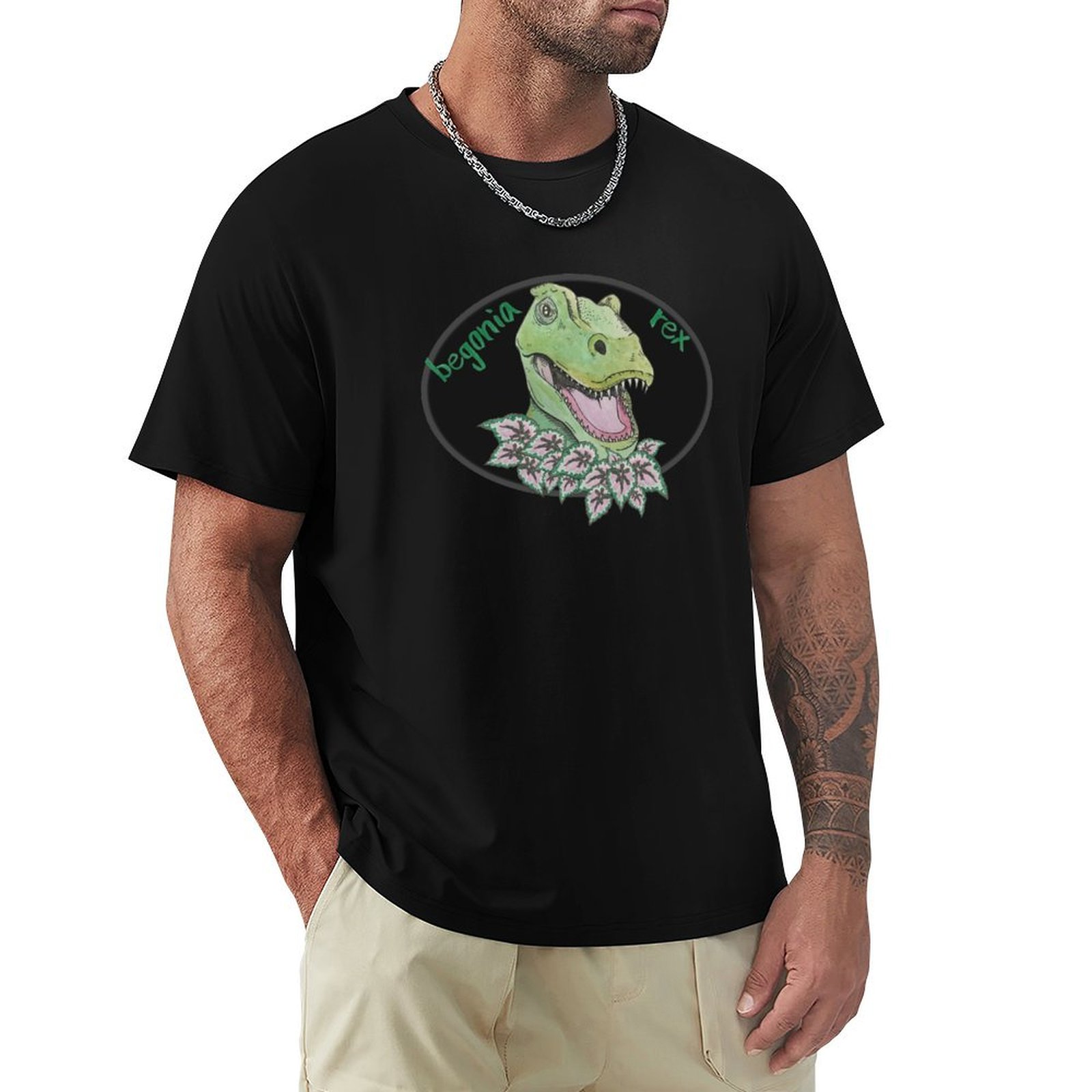 T-Rex-Begonie-T-Shirt, lässige – Begonia Rex Bewertung und Preis